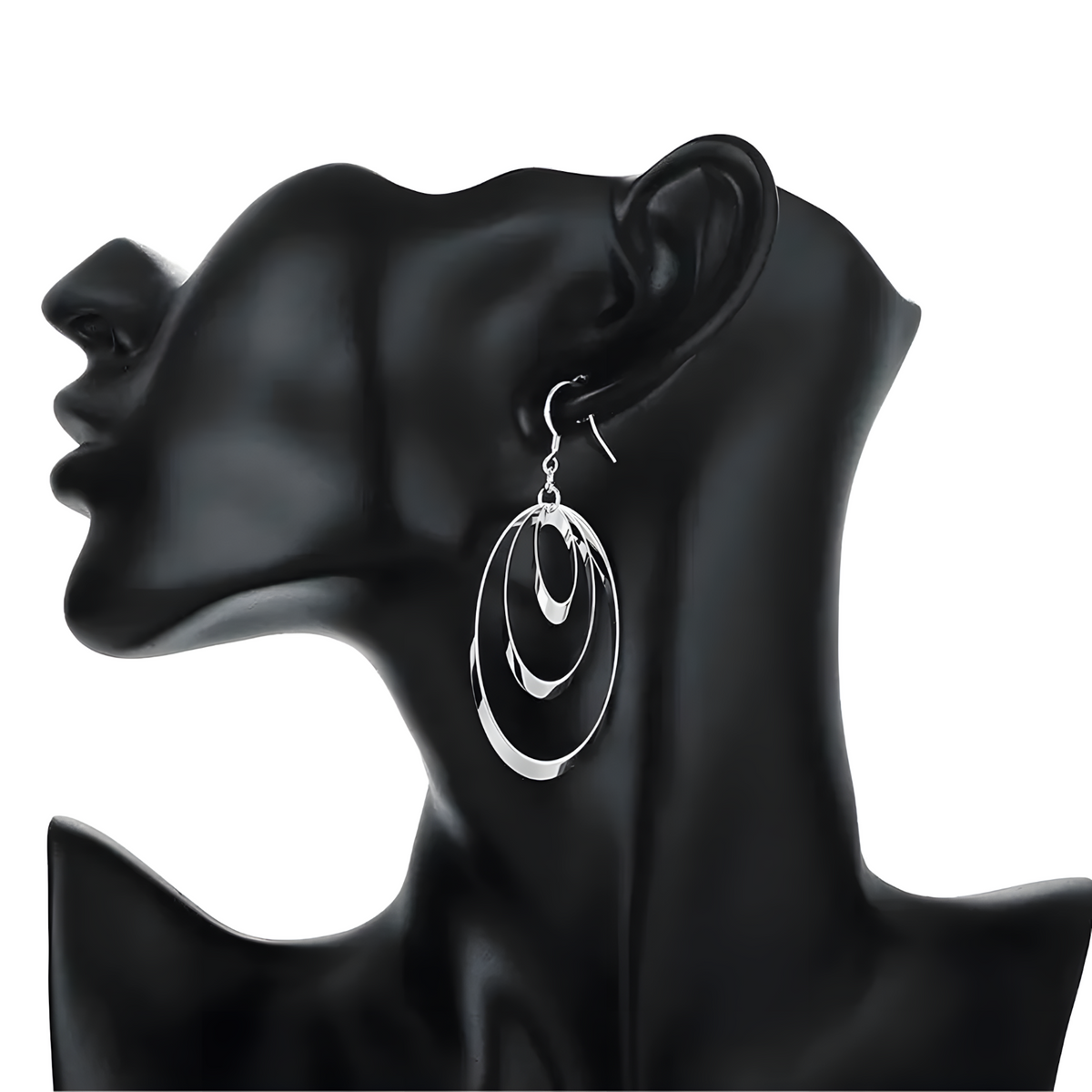 925 Sterling Silver Round Hoop Dangle Earrings for Women & Girls 447