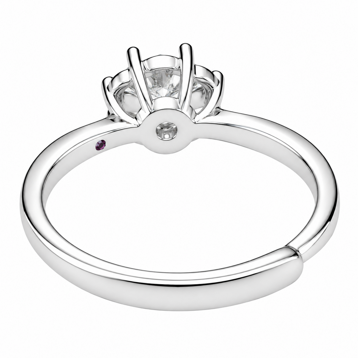 Luxury Round Brilliant Cut Zirconia Floral Cluster Ring Adjustable Silver 1651