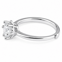 Adjustable Starburst Solitaire Zircon Ring, Round Brilliant Cut Engagement 1625