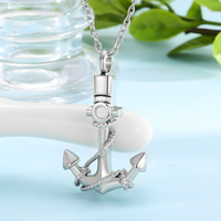 Navigation Keepsake Jewelry Stainless Steel Anchor Cremation Urn Pendant B180