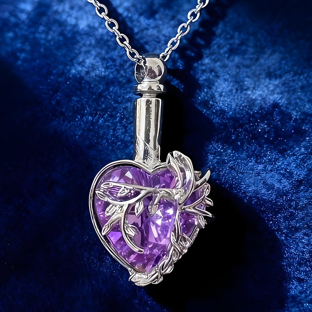 Elephant Tree Of Life Ashes Urn Necklace, Silver Plated Memorial Pendant B256