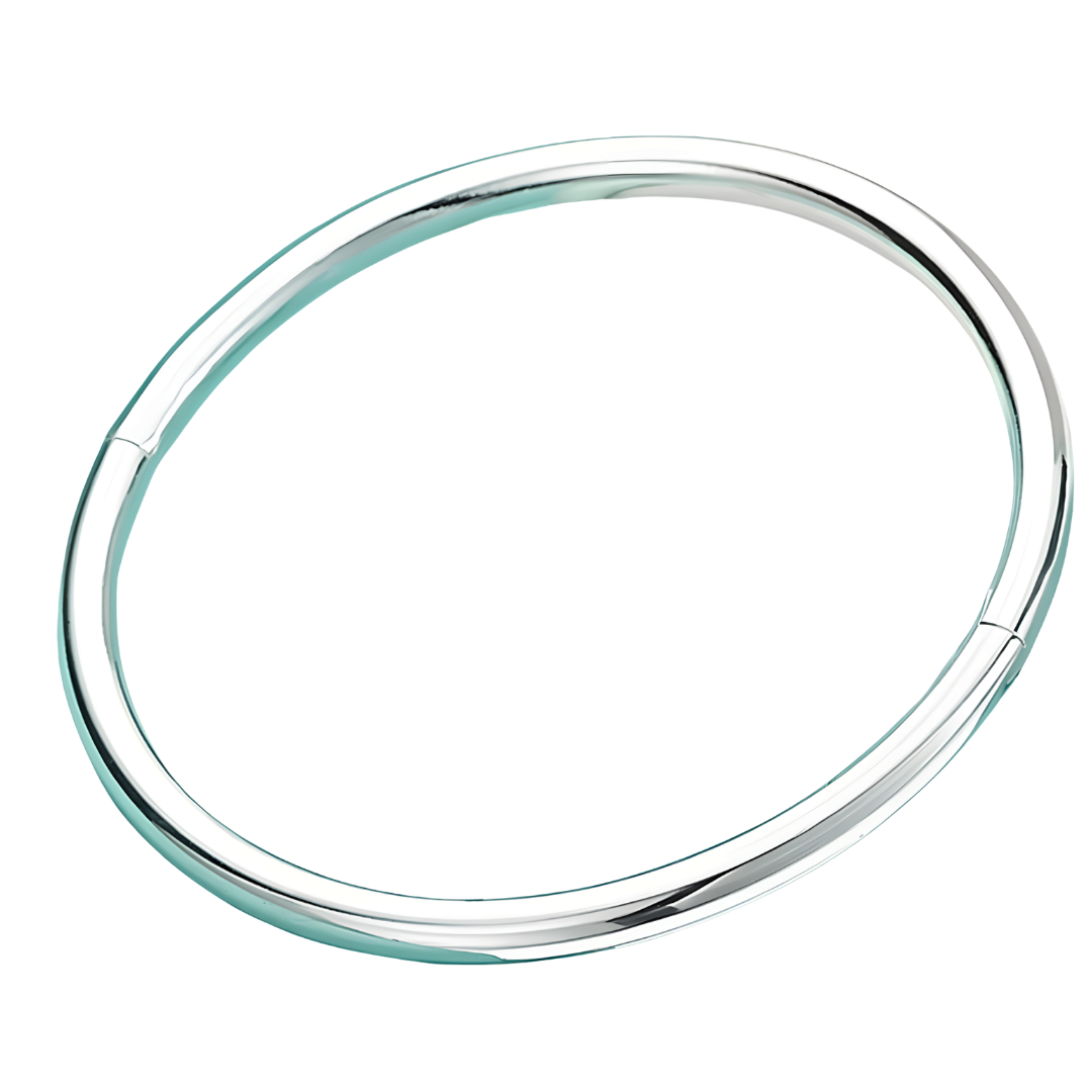 925 Sterling Silver 4MM Bangle Bracelets For Women Luxury Quality Jewelry 1757