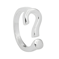 Silver Plated Fashion Ring for Women; Modern 0.9cm Wide Open Cuff Design 489