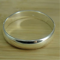Adjustable 925 Sterling Silver Open Cuff Bangle Bracelet - Trendy Style 399