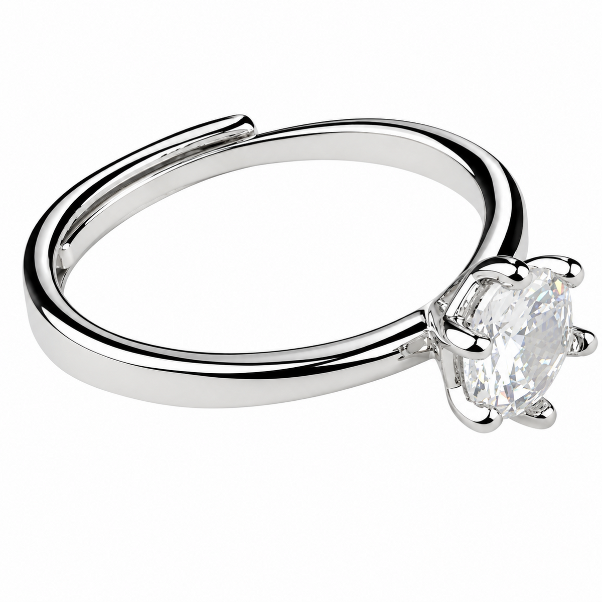 Premium Solitaire Ring For Women Round Brilliant Zircon Engagement Ring 1601