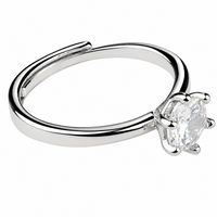 Premium Solitaire Ring For Women Round Brilliant Zircon Engagement Ring 1601