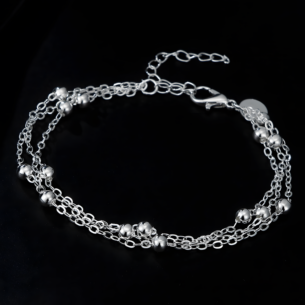 Unified Jewellery Bead Chain Bracelet Women Adjustable Layered Lobster 1767