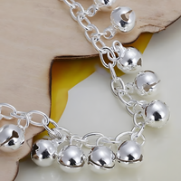 Bell Charm Bracelet for Women – Cable Link Chain, Lobster Clasp Extender 1427