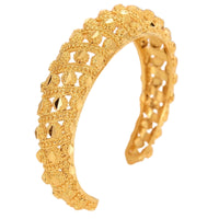 Dubai Gold Plated Cuff Bracelet for Women Ethiopian Arab Wedding Bangle 286