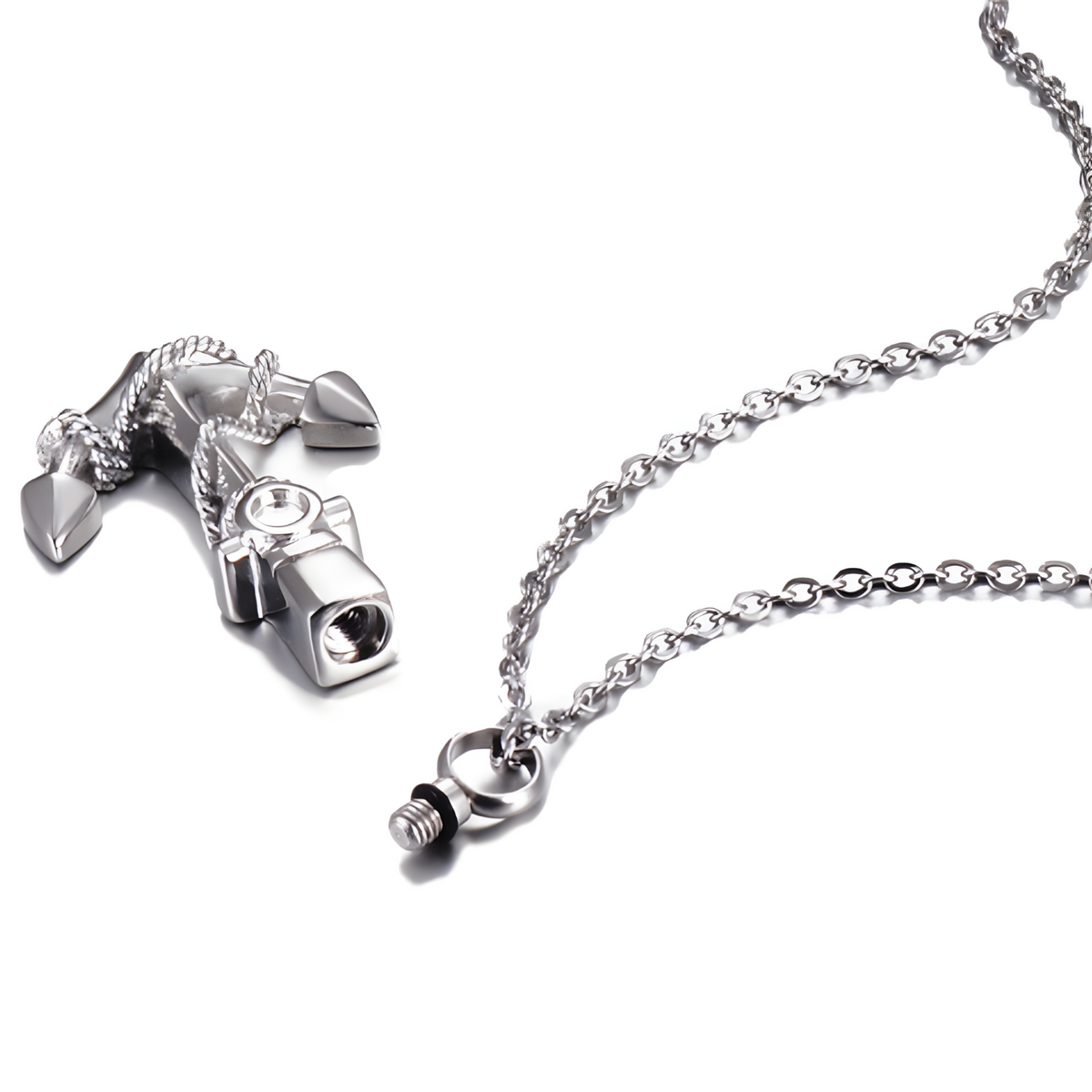 Navigation Keepsake Jewelry Stainless Steel Anchor Cremation Urn Pendant B180