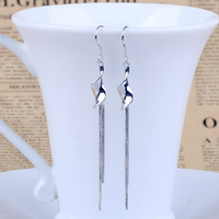 925 Silver-Plated Long Geometric Earrings-Elegant Trendy Drop Earrings Women 928