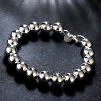 10 mm Round Bead Bracelet for Women - Premium Classic Beaded Statement 1811