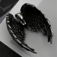 Angel Wing Pendant Necklace For Men - Silver Colour Feather Wing Chain 1787