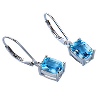 Copper Alloy Cubic Zirconia Drop Earrings for Women, Lever Back Dangle 505
