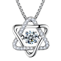 925 Sterling Silver Star Pendant Necklace with AAA Zircon – Adjustable Chain 261