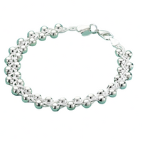 Twisted Bead Bracelet For Women 20CM Lobster Clasp Round Ball Statement 1774