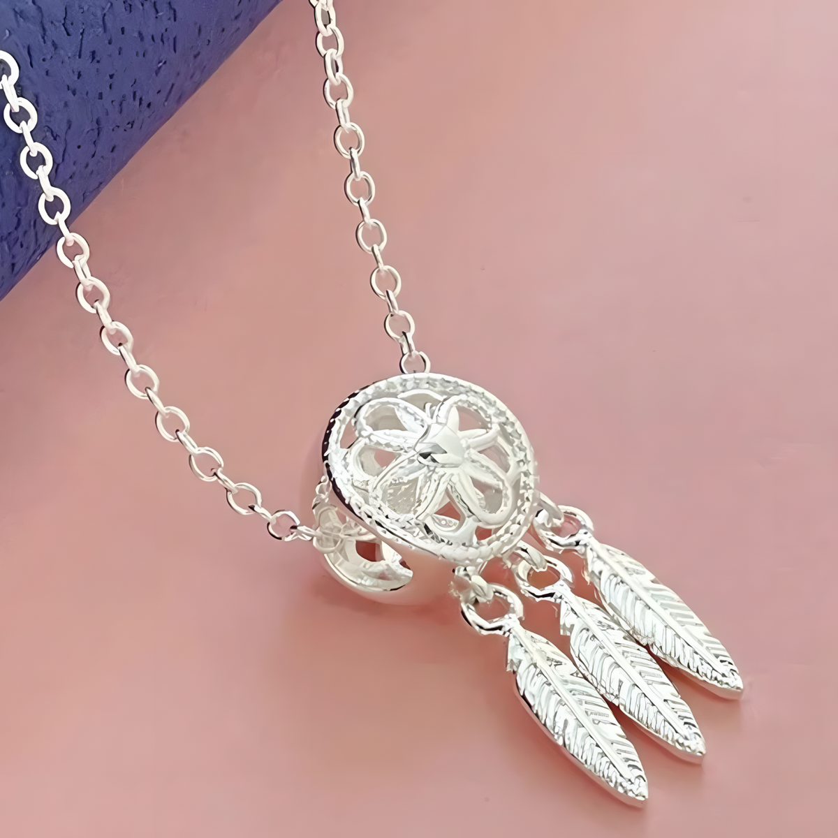 Dreamcatcher Necklace For Women - Feather Pendant Chain Necklace 1784