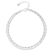 925 Sterling Silver Starry Sky Bracelet for Women, Vintage Korean Designer 522