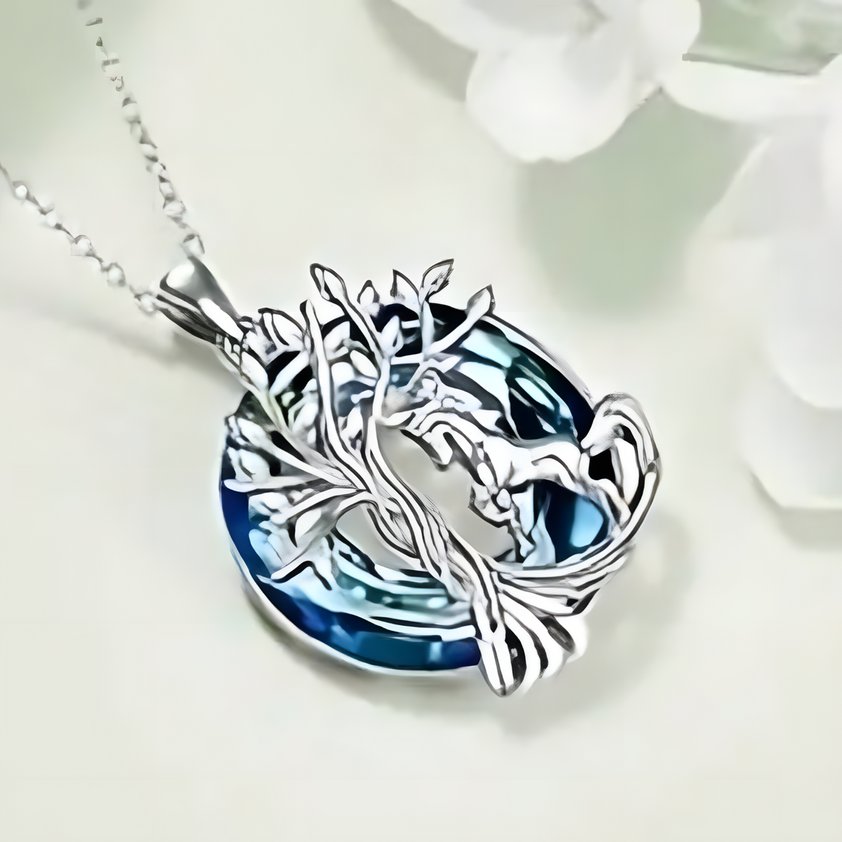 Unified Jewellery Tree of Life Horse Necklace,Silver Plated Stainless Steel B257