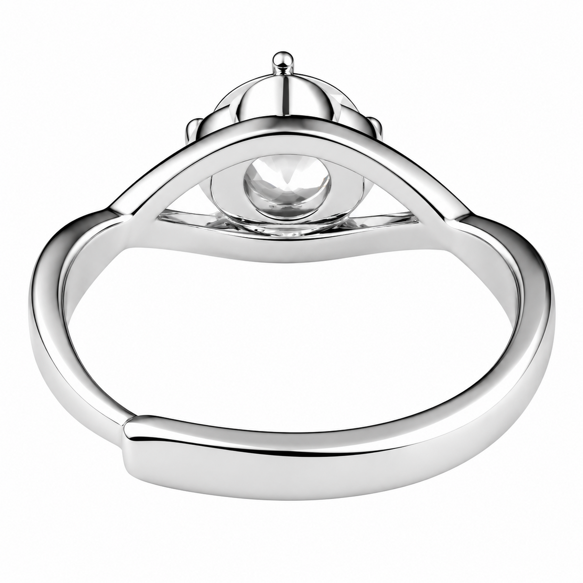 Women's Adjustable Twisted Solitaire Zircon Engagement Ring Round Brilliant 1644
