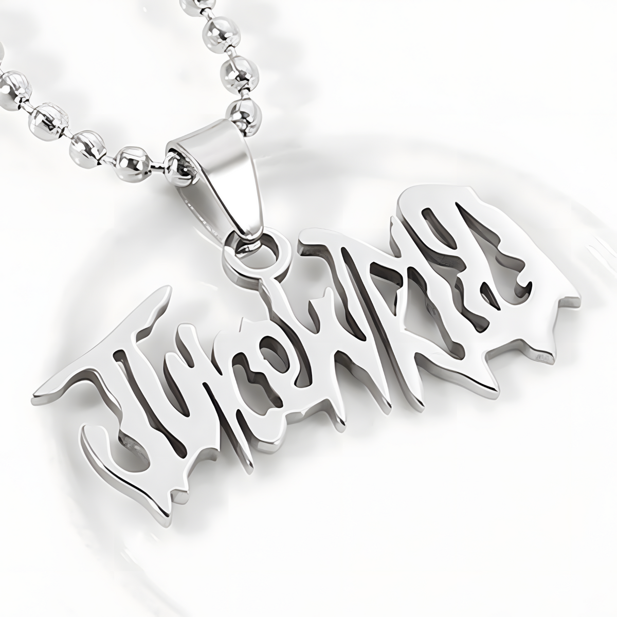 Juice WRLD Style Nameplate Pendant Necklace for Men Women Hip Hop Script 1389