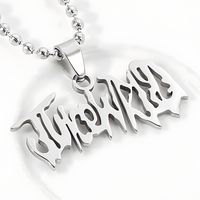 Juice WRLD Style Nameplate Pendant Necklace for Men Women Hip Hop Script 1389