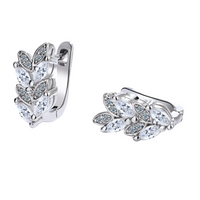 Women's 925 Sterling Silver Cubic Zirconia Pave Hoop Earrings |Dainty Huggie 472