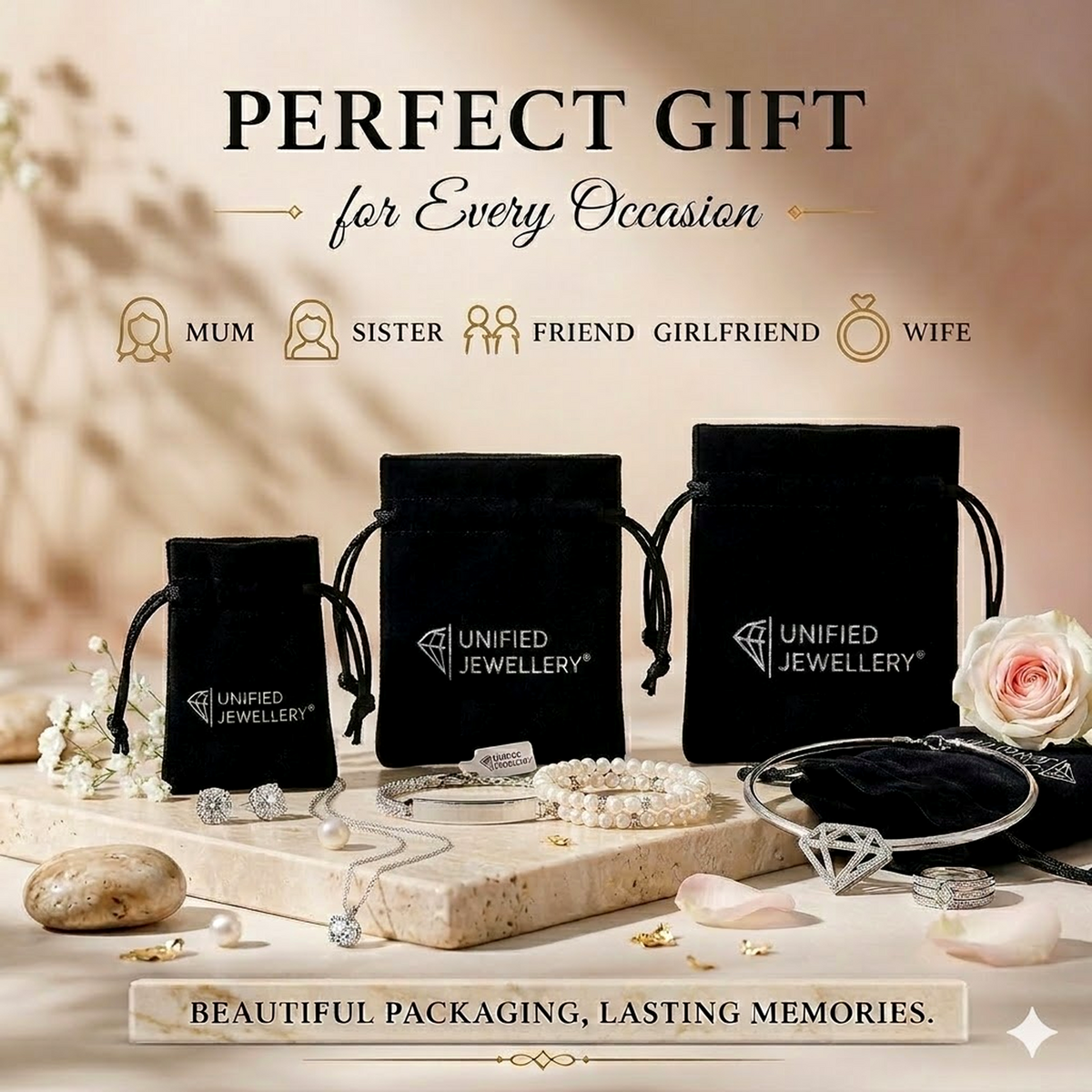 Adjustable Wedding Ring Pavé Edge Band Solitaire Statement Diamond  Look 1663
