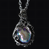 B0181 Flower Winding Moonlight Stainless Steel Necklace Pendant Ladies Prom b181