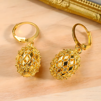 Women's Trendy Copper Drop Earrings for Women, Geometric Gold Plated Dangle 461
