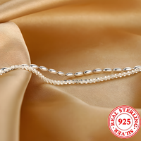 925 Sterling Silver Starry Sky Bracelet for Women, Vintage Korean Designer 522