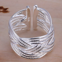 Unified Jewellery Luxury Crossover Adjustable Wide Band Statement Ring 1835