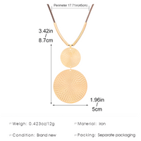 Contemporary Layered Geometric Circular Choker Necklace Drop Earring Set B109