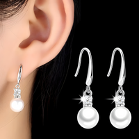 925 Silver Drop Earrings, Punk Style, Zircon Main Stone, Gift for Women 303