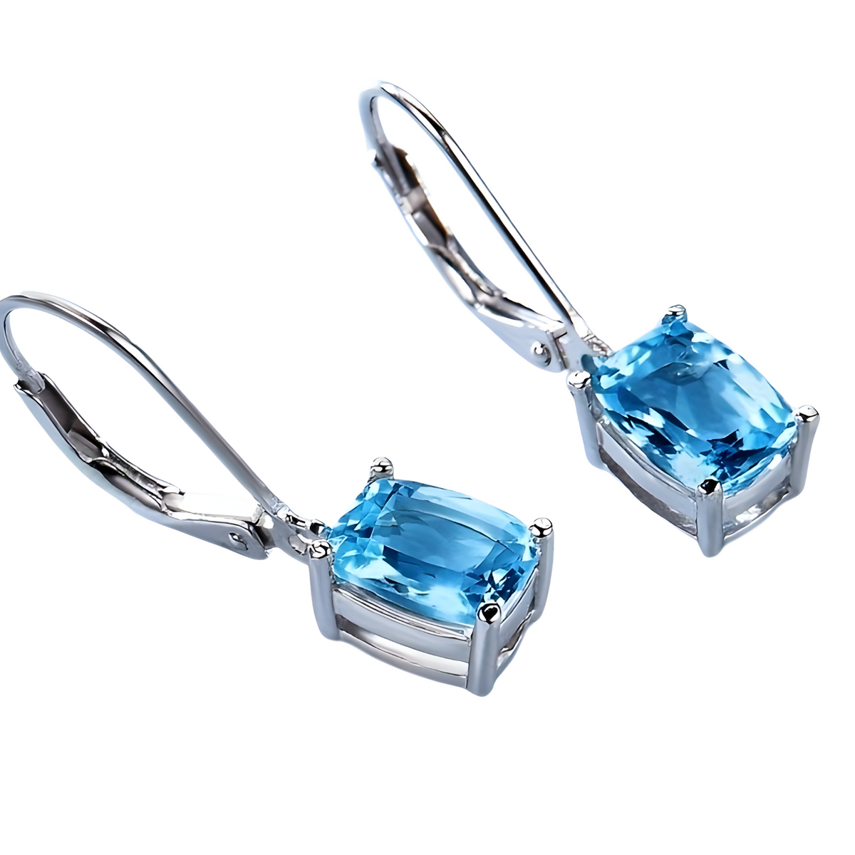 Copper Alloy Cubic Zirconia Drop Earrings for Women, Lever Back Dangle 505