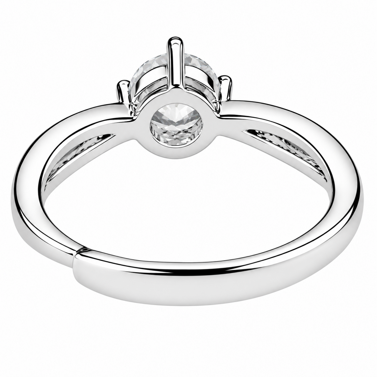 Adjustable Band Solitaire Ring Modern Statement Ring Luxury Sparkle Design 1662