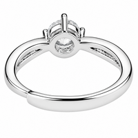 Adjustable Band Solitaire Ring Modern Statement Ring Luxury Sparkle Design 1662