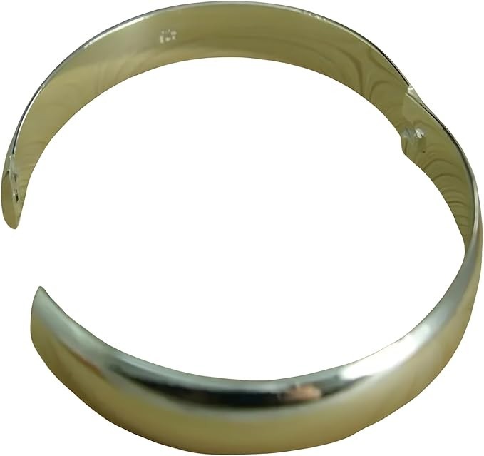 Adjustable 925 Sterling Silver Open Cuff Bangle Bracelet - Trendy Style 399