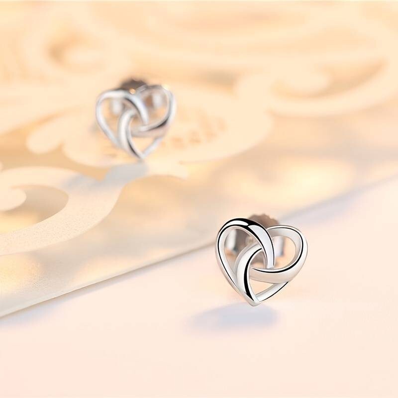 Unique Sweet Love Heart Stud Earrings - Romantic Heart-Shaped Earrings 67 UK