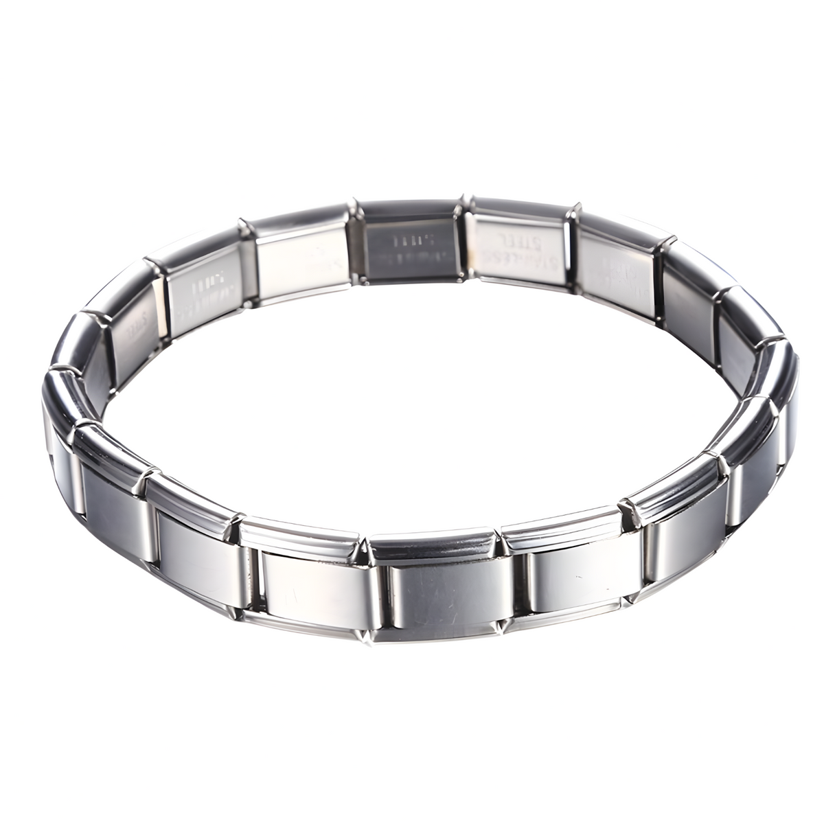 9mm Stainless Steel Bracelet 180mm Length Weight Silver Tone Link Bracelet 1398