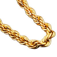 Rope Chain Necklace – Copper Base, Gold-Tone Plating, Twisted Rope Link 869