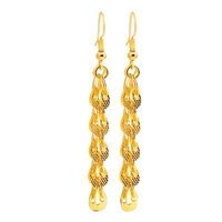 Elegant Dangle Earrings 24k Gold Plated Phoenix Tail Chain Design Engagement 121