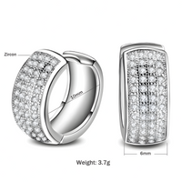Sparkling Huggie Hoop Earrings for Women - 925 Sterling Silver Pave Zirconia 333