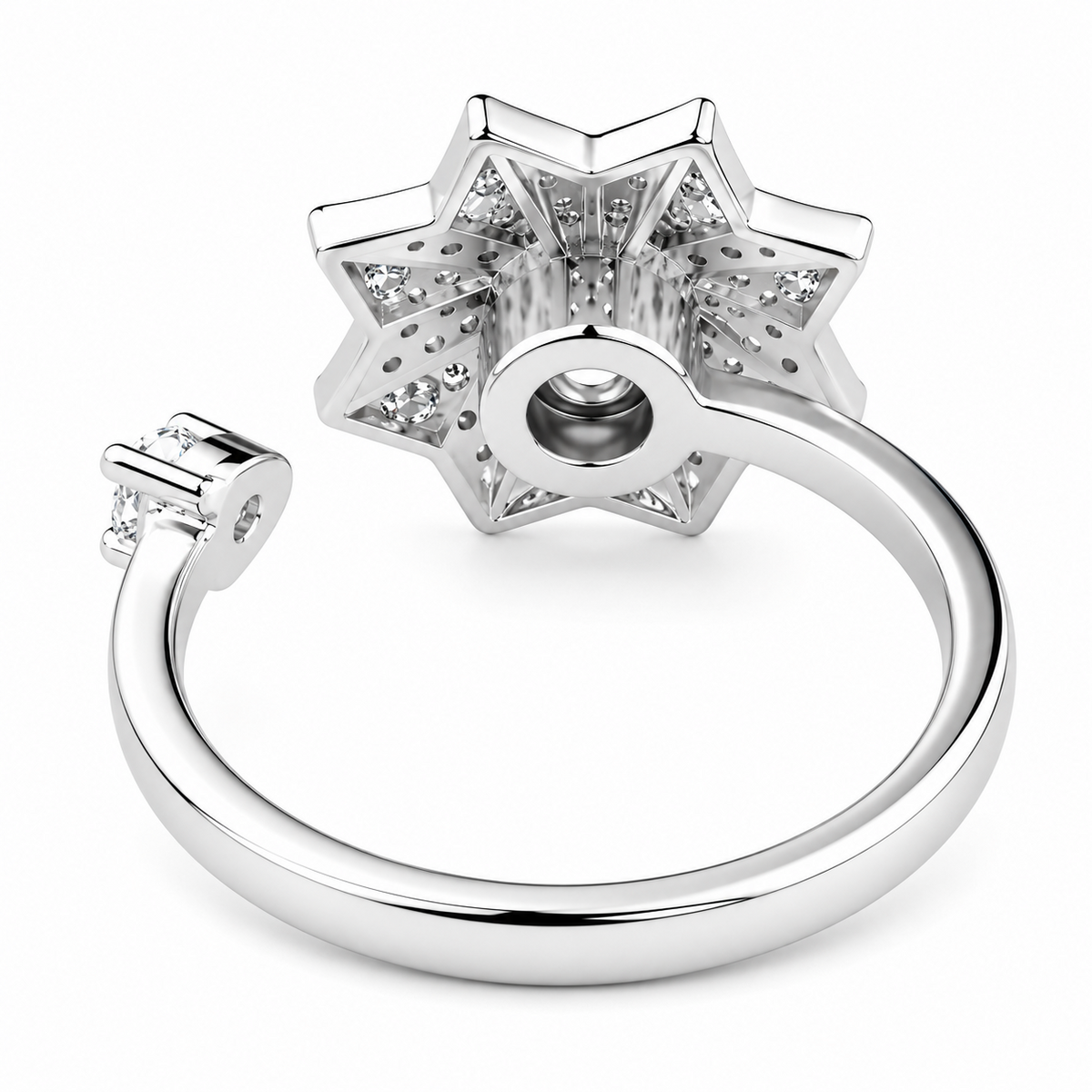 Rotatable Umbrella Spinner Ring For Women, Adjustable Open Band Fidget 1513
