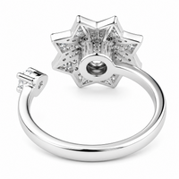 Rotatable Umbrella Spinner Ring For Women, Adjustable Open Band Fidget 1513