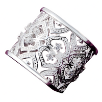 Wide Heart Cuff Ring For Women Open Adjustable Statement Ring With Clear 1768