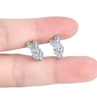 Women's 925 Sterling Silver Cubic Zirconia Pave Hoop Earrings |Dainty Huggie 472