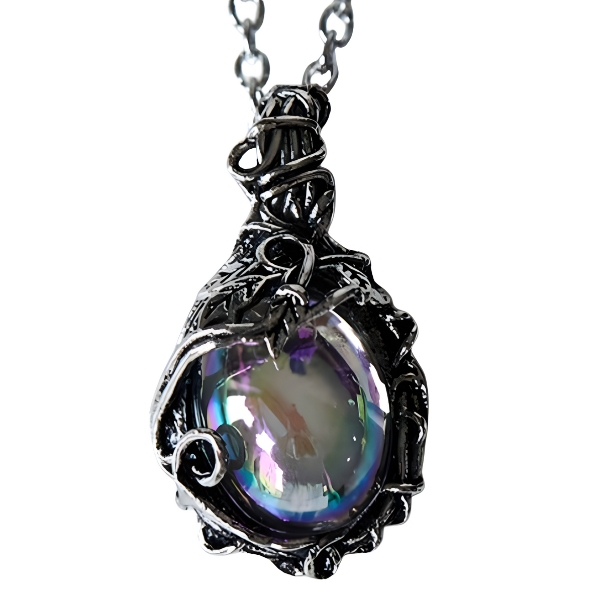 B0181 Flower Winding Moonlight Stainless Steel Necklace Pendant Ladies Prom b181