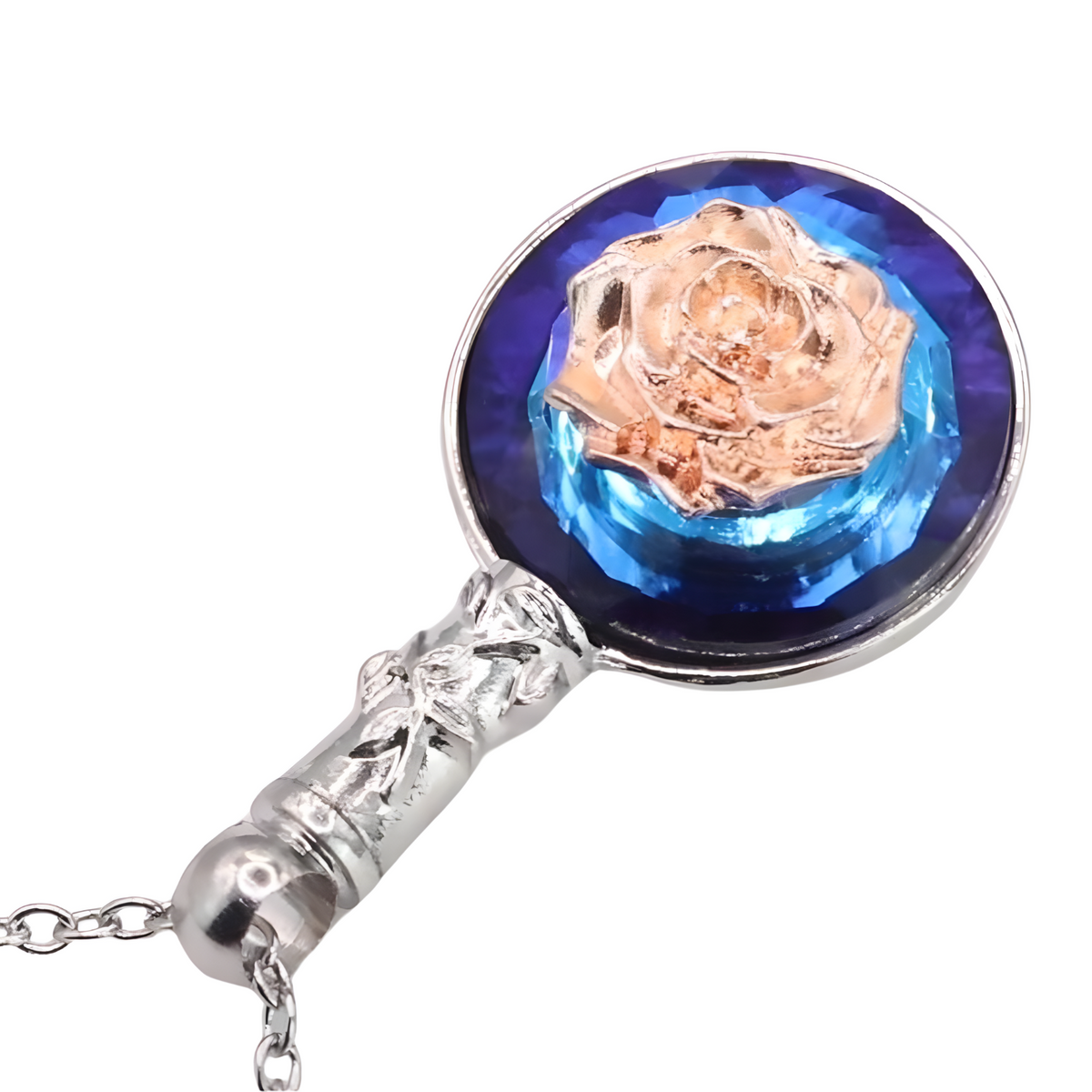 Mystical Tree of Life Necklace, Silver Celtic Knot Pendant Crystal B106