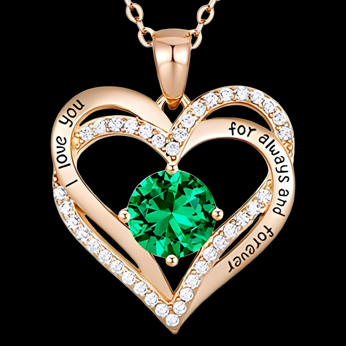Women’s Heart Pendant Necklace - Alloy Stainless Steel Base 14K Gold Plate B282